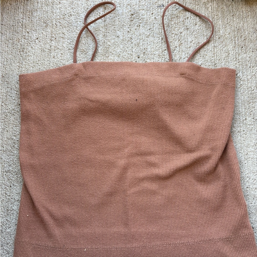 American Eagle Outfitters Brown Ribbed Camisole